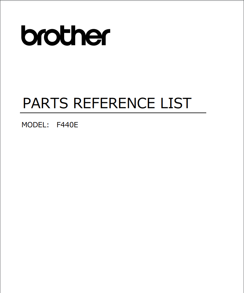 Brother parts and Service Manuals - BE815L_915L, F440E_540E, NS1150E_1250E, PE800_810L_830DL_900_910L Service