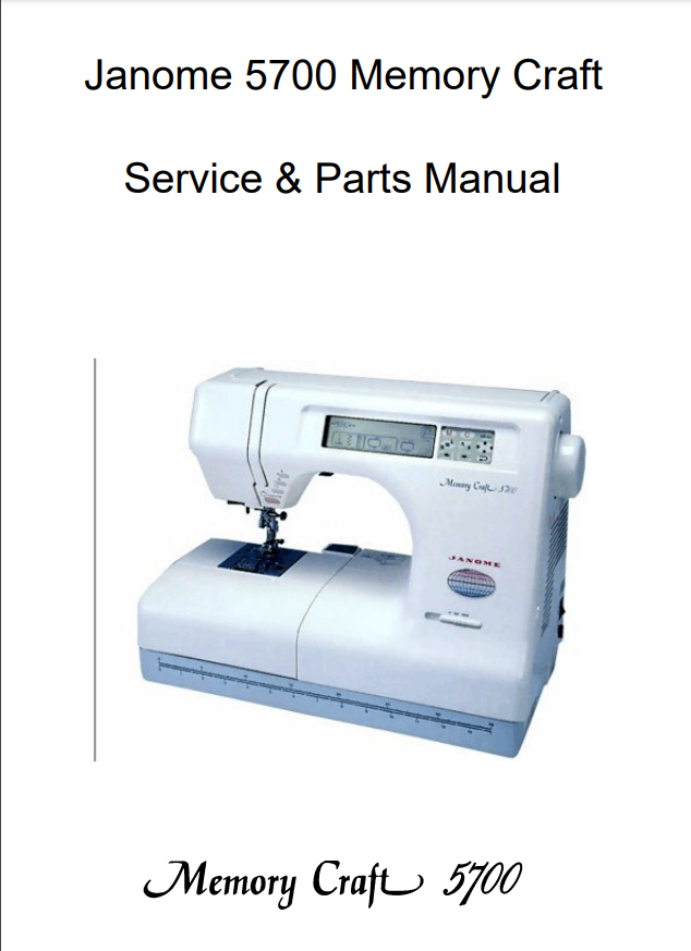 Janome Parts and Service Manuals - MC5700