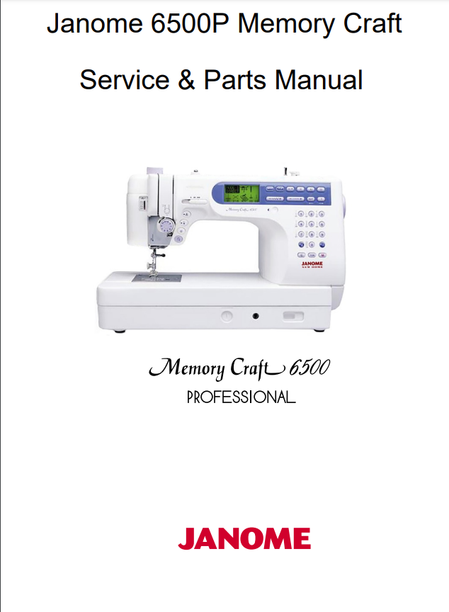 Janome Parts and Service Manuals - MC6500P