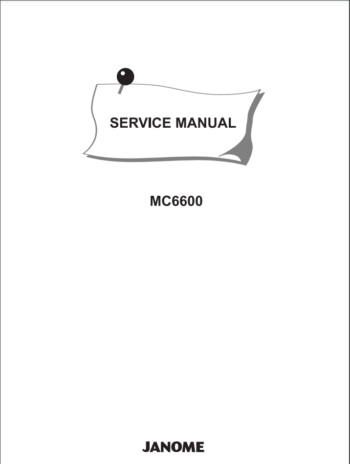 Janome Parts & Service Manuals - MC6600