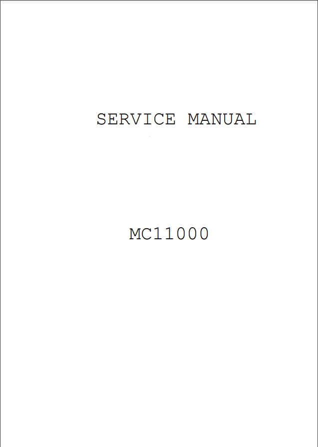 Janome Parts and Service Manuals - MC11000