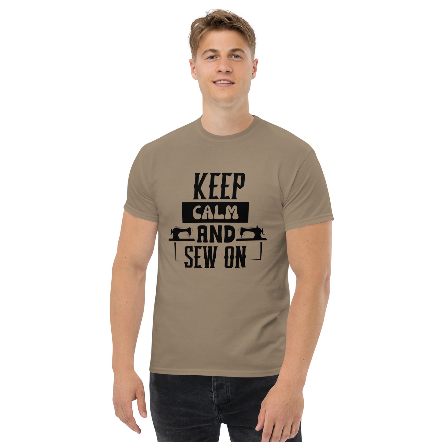 Keep Calm And Sew ON Unisex classic tee