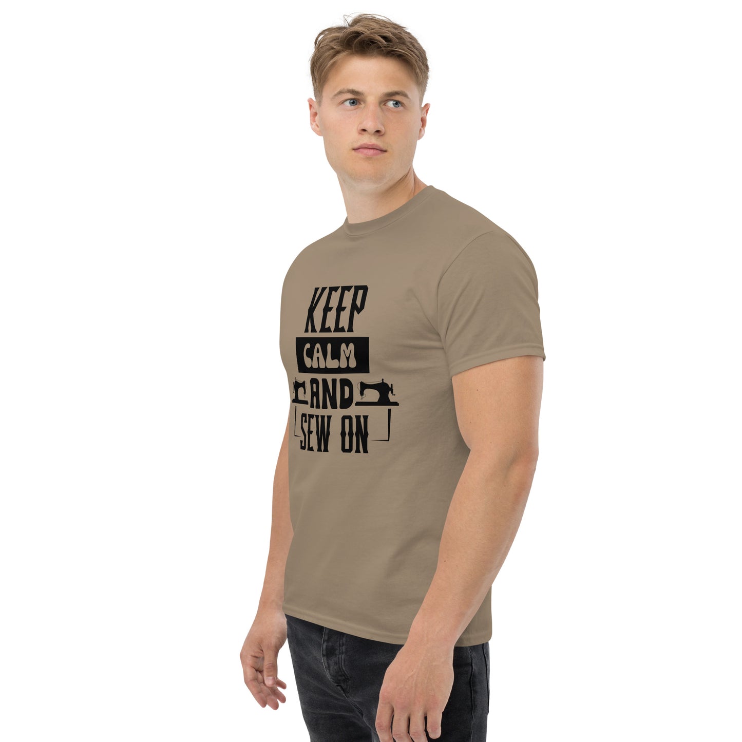 Keep Calm And Sew ON Unisex classic tee