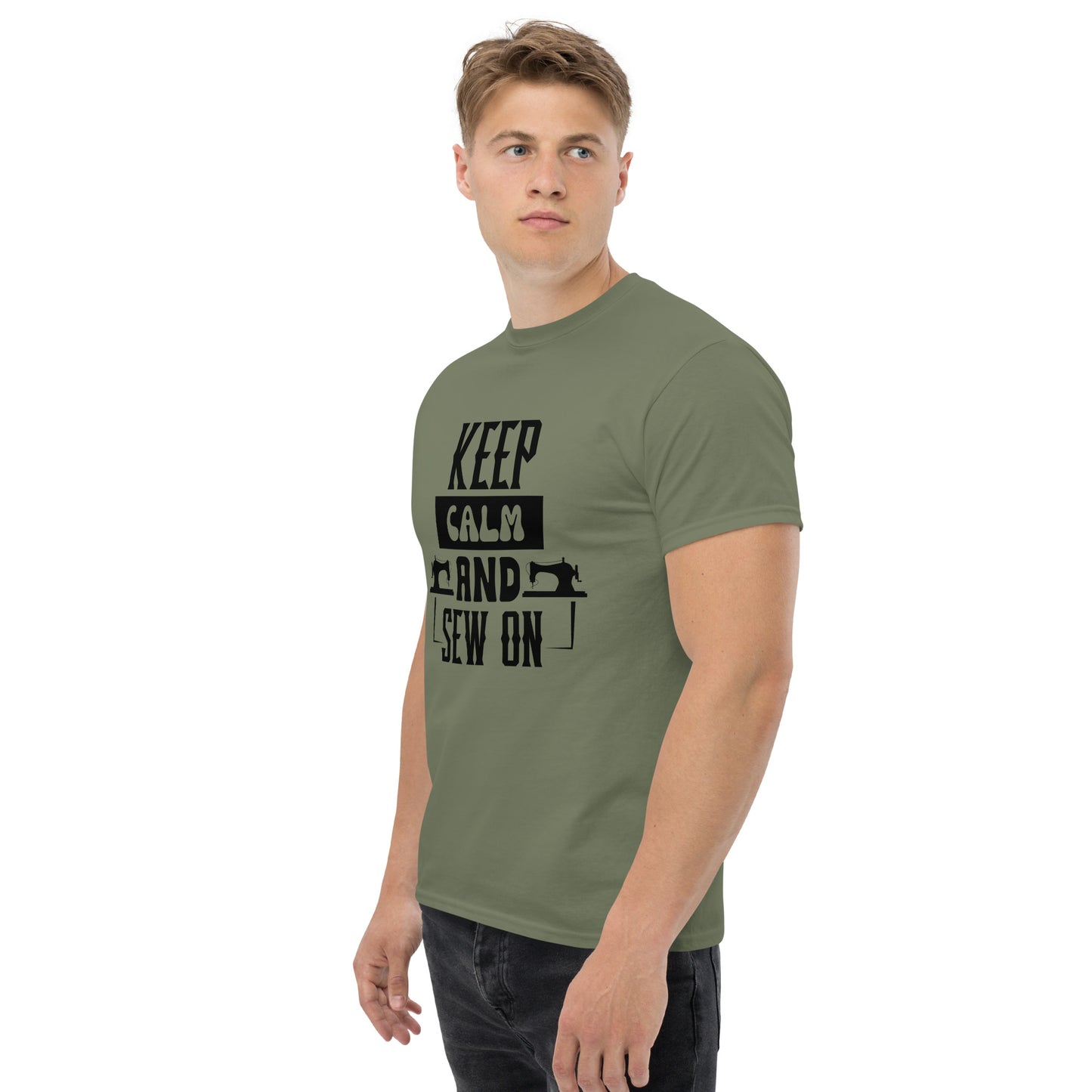 Keep Calm And Sew ON Unisex classic tee