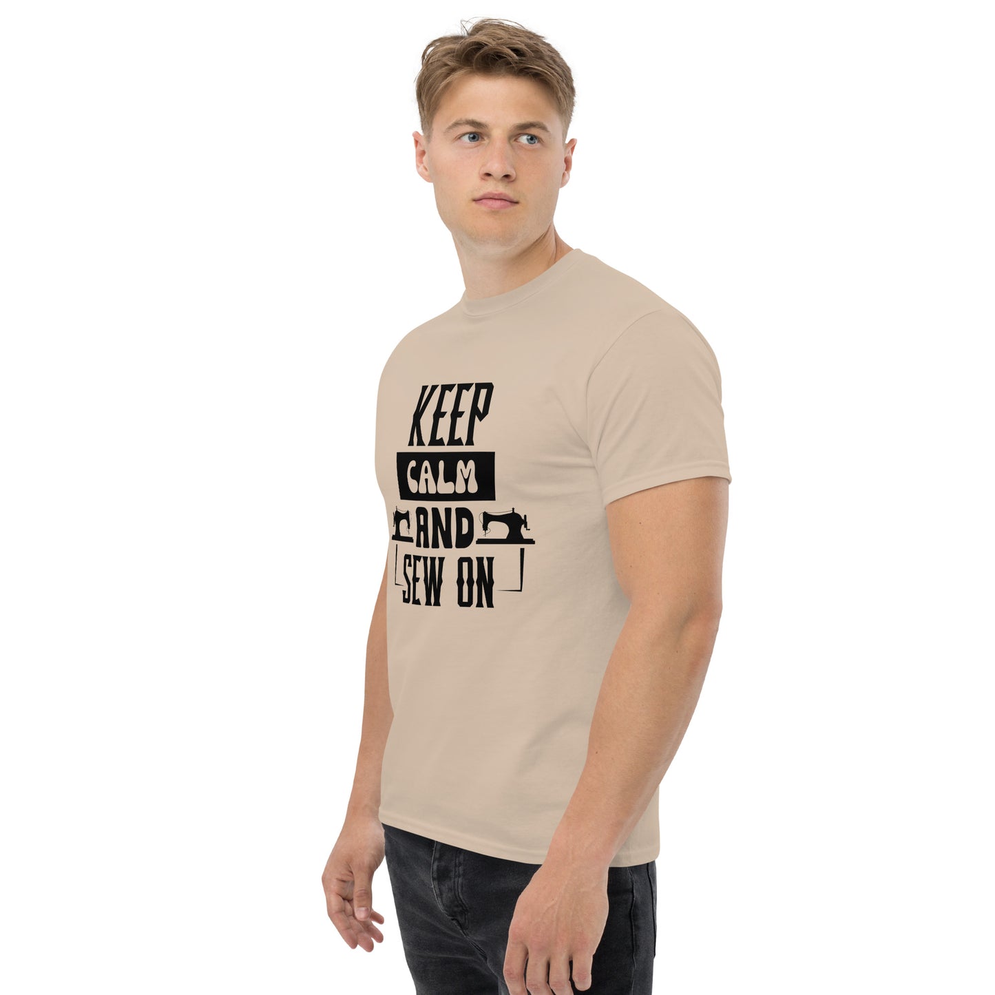 Keep Calm And Sew ON Unisex classic tee