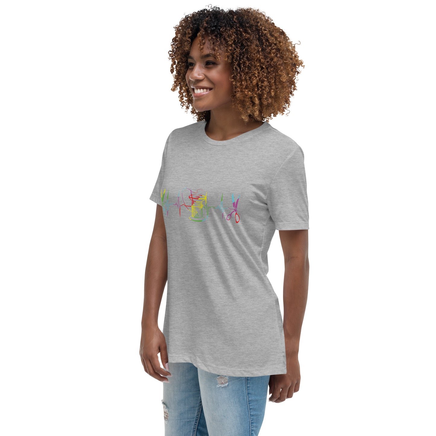 Heart Beat of Sewing - Women's Relaxed T-Shirt