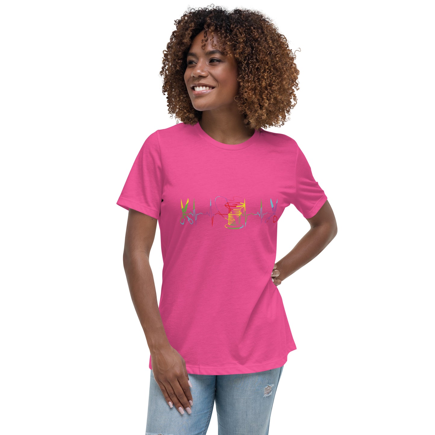 Heart Beat of Sewing - Women's Relaxed T-Shirt