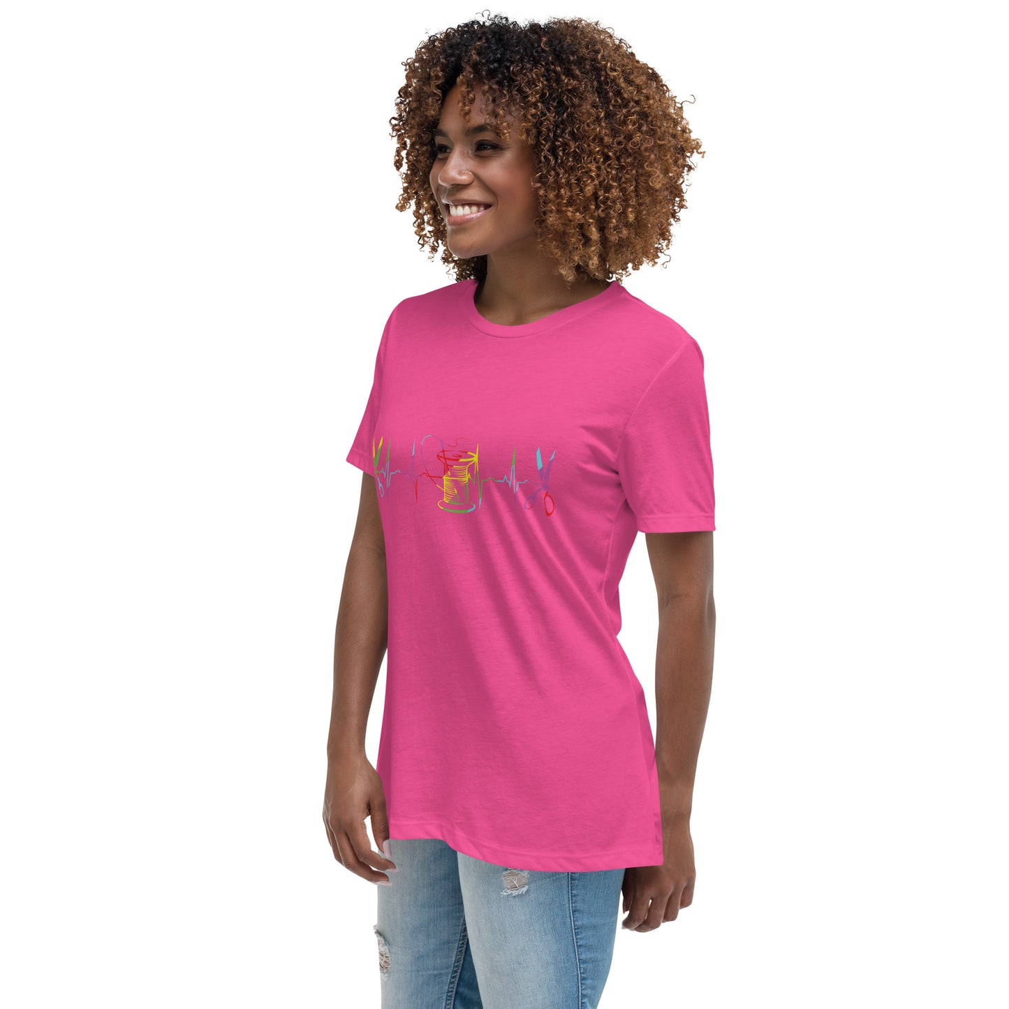 Heart Beat of Sewing - Women's Relaxed T-Shirt