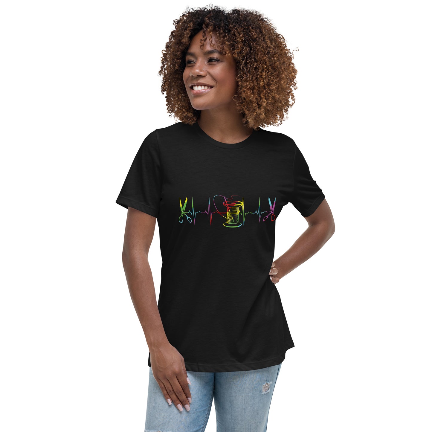 Heart Beat of Sewing - Women's Relaxed T-Shirt