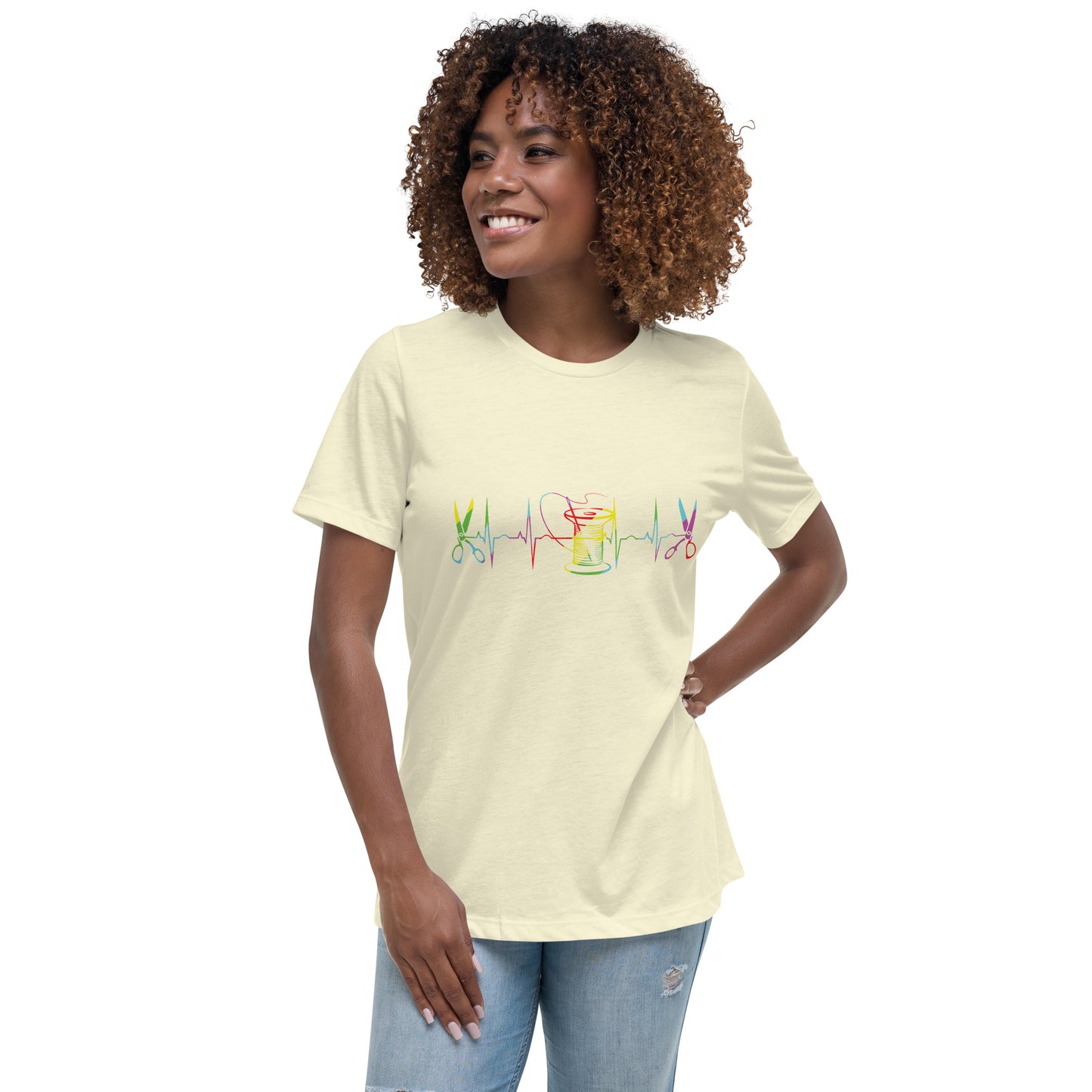 Heart Beat of Sewing - Women's Relaxed T-Shirt