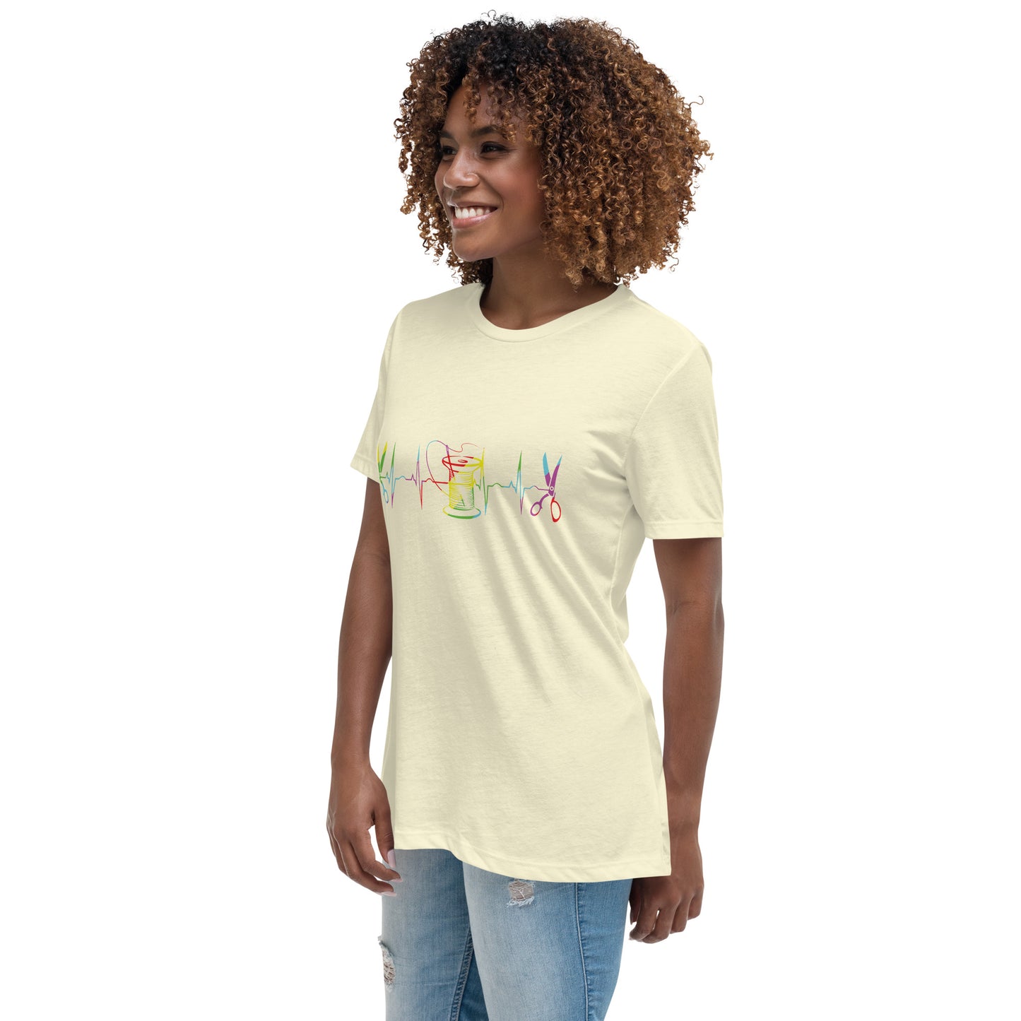 Heart Beat of Sewing - Women's Relaxed T-Shirt