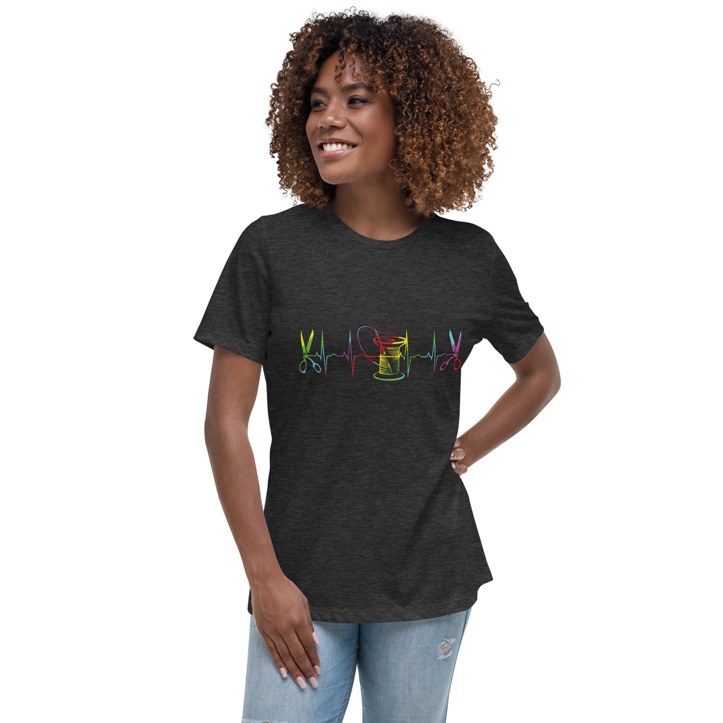 Heart Beat of Sewing - Women's Relaxed T-Shirt