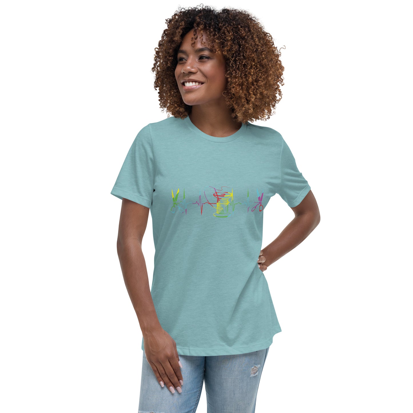 Heart Beat of Sewing - Women's Relaxed T-Shirt