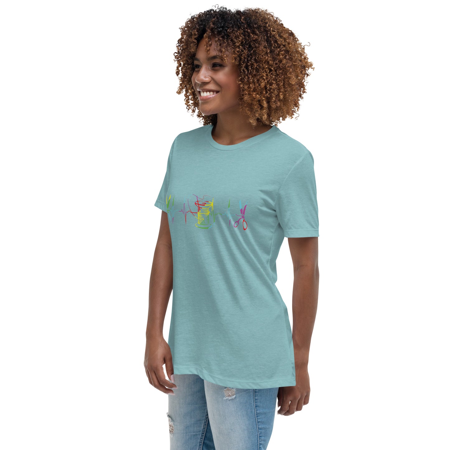 Heart Beat of Sewing - Women's Relaxed T-Shirt