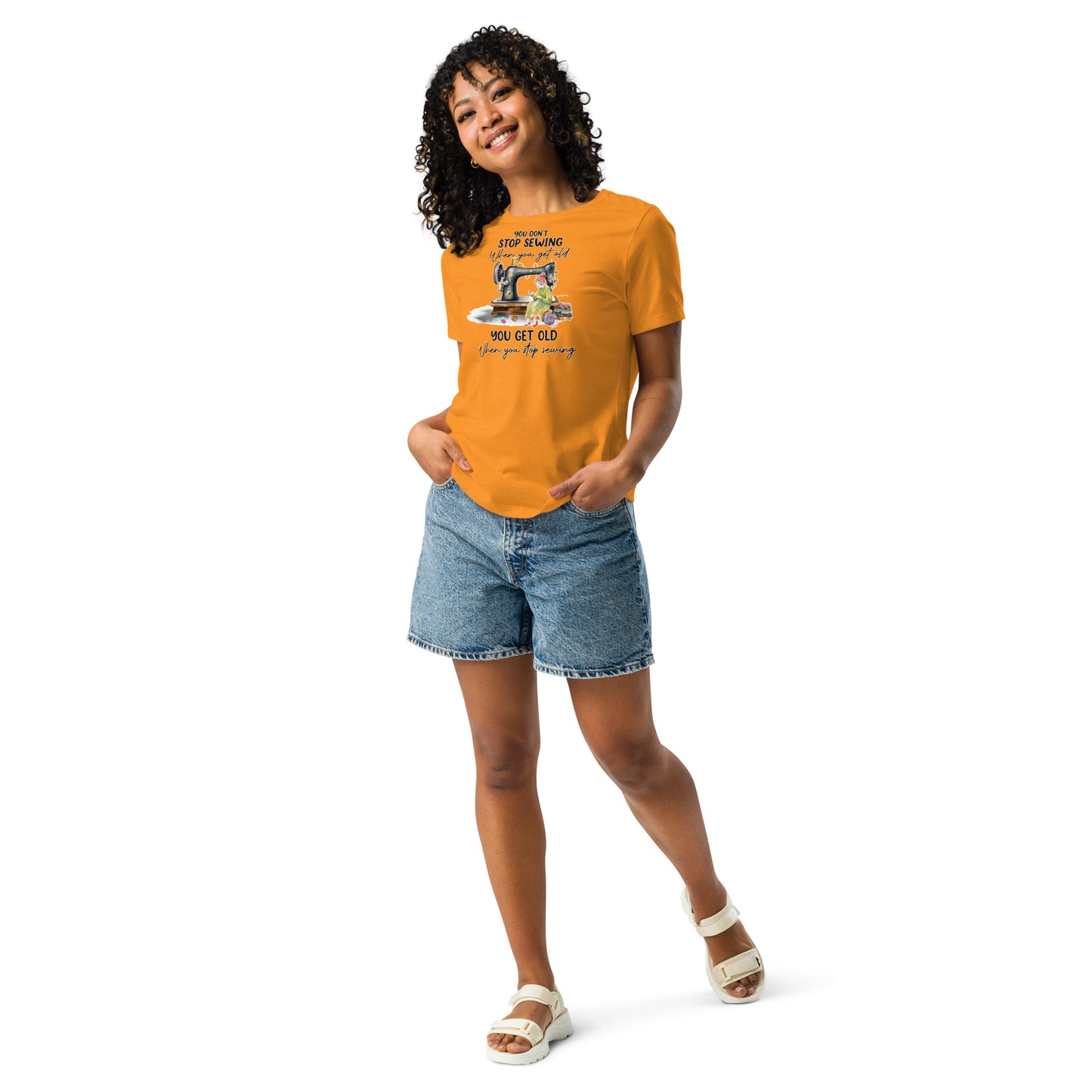 Don't Stop Sewing - Women's Relaxed T-Shirt