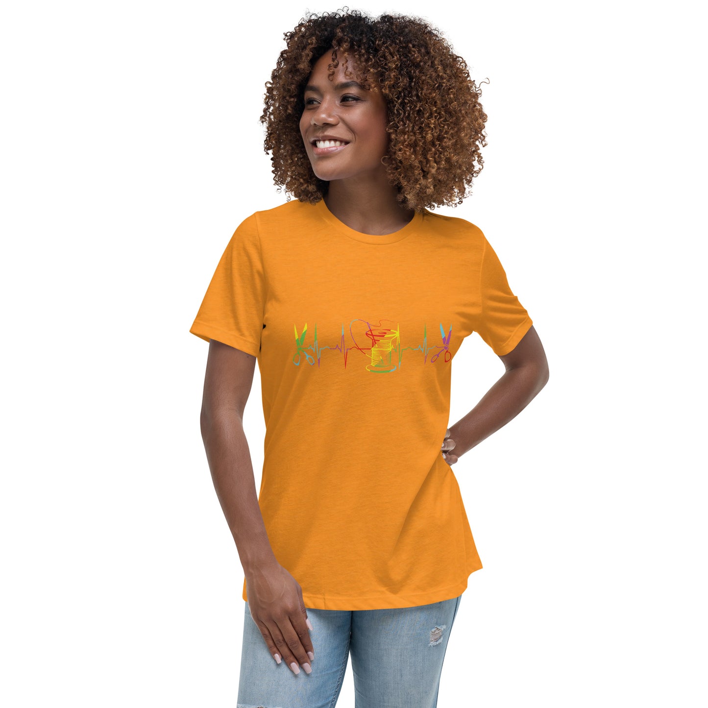 Heart Beat of Sewing - Women's Relaxed T-Shirt