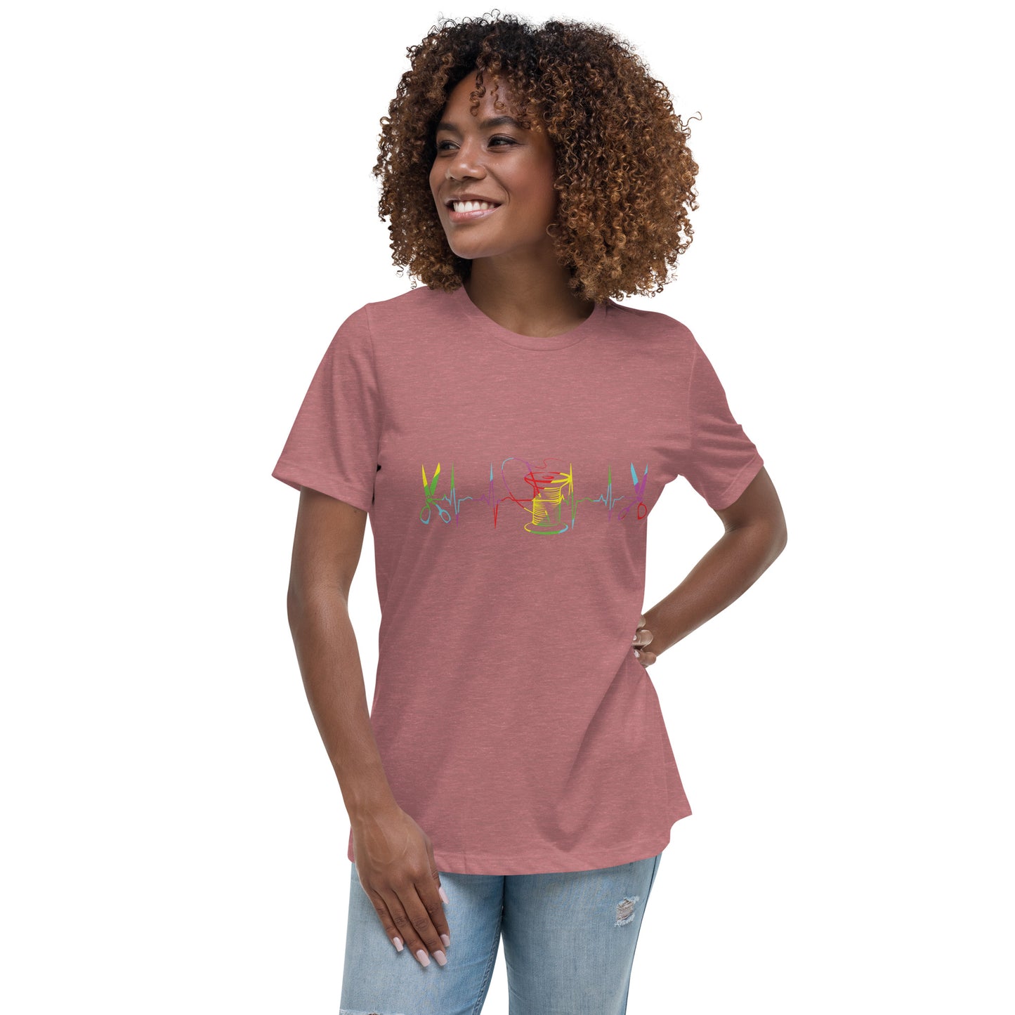 Heart Beat of Sewing - Women's Relaxed T-Shirt