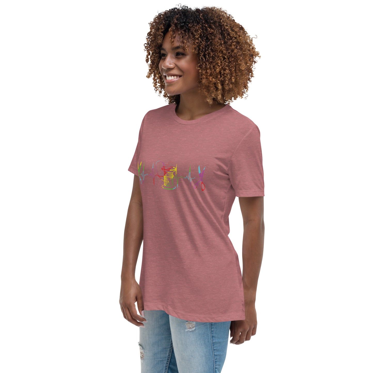 Heart Beat of Sewing - Women's Relaxed T-Shirt
