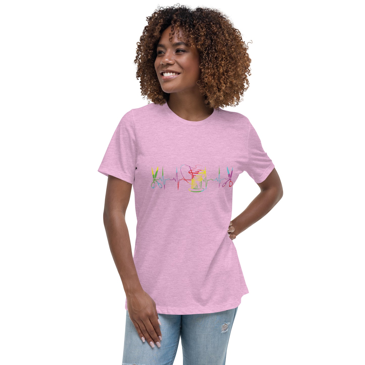 Heart Beat of Sewing - Women's Relaxed T-Shirt