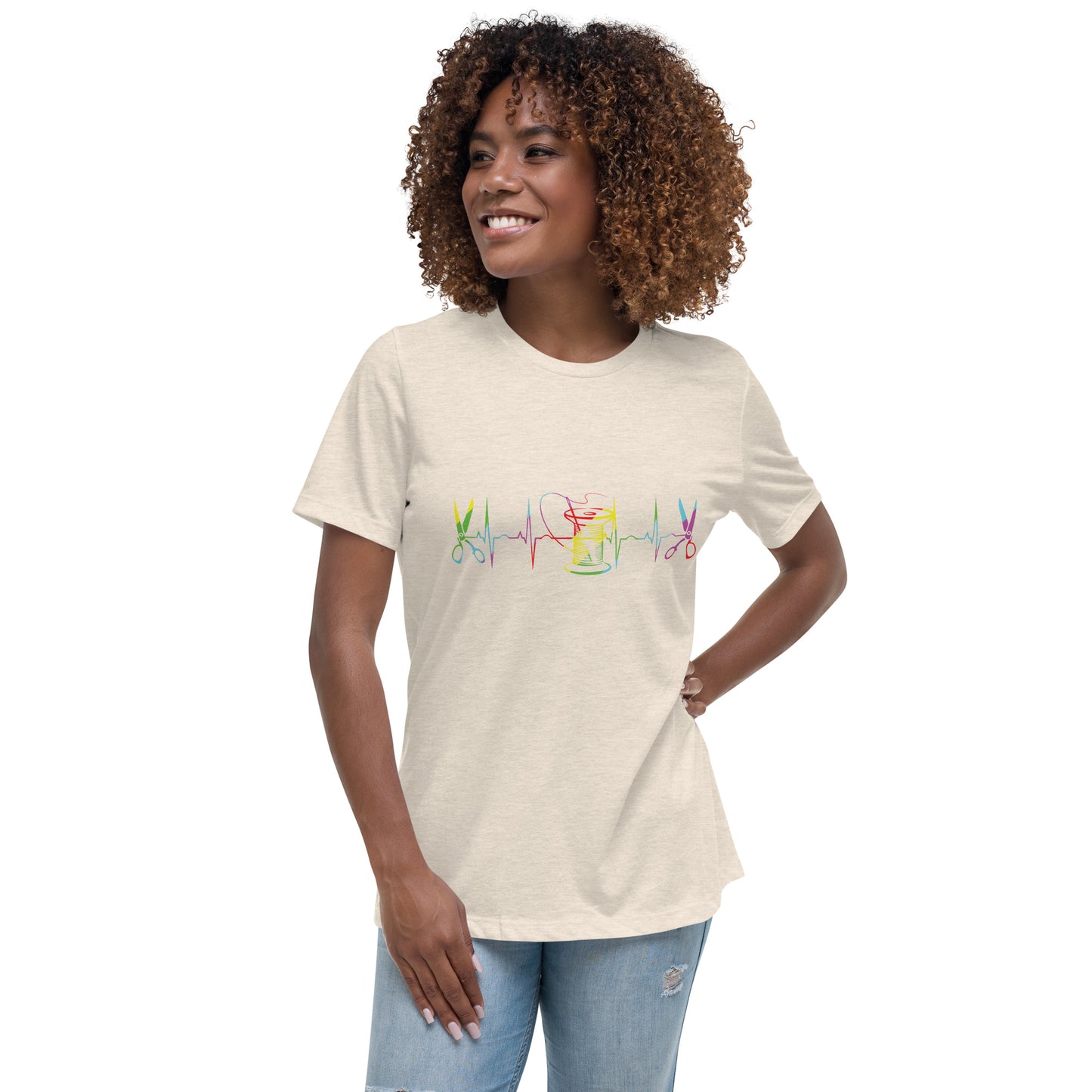 Heart Beat of Sewing - Women's Relaxed T-Shirt