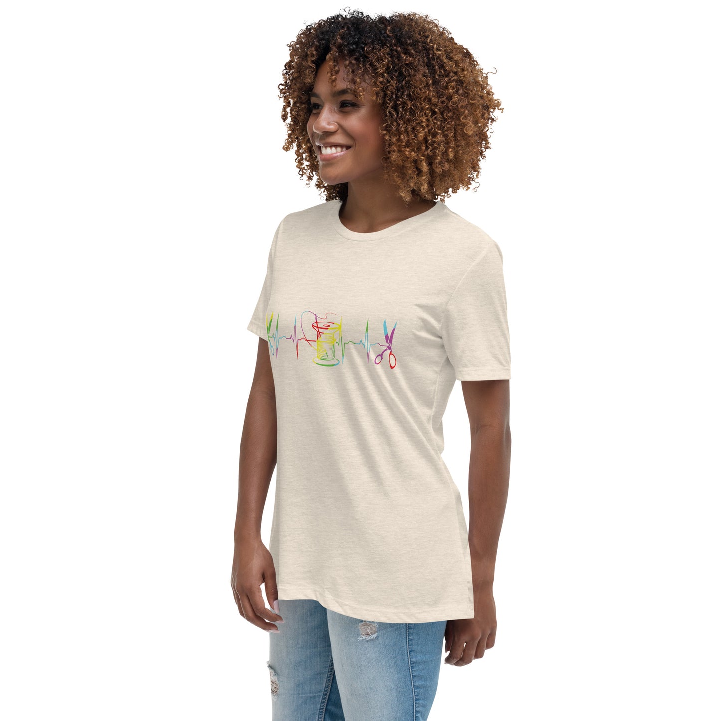 Heart Beat of Sewing - Women's Relaxed T-Shirt