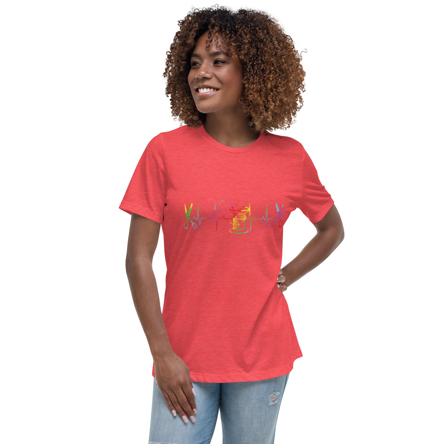 Heart Beat of Sewing - Women's Relaxed T-Shirt