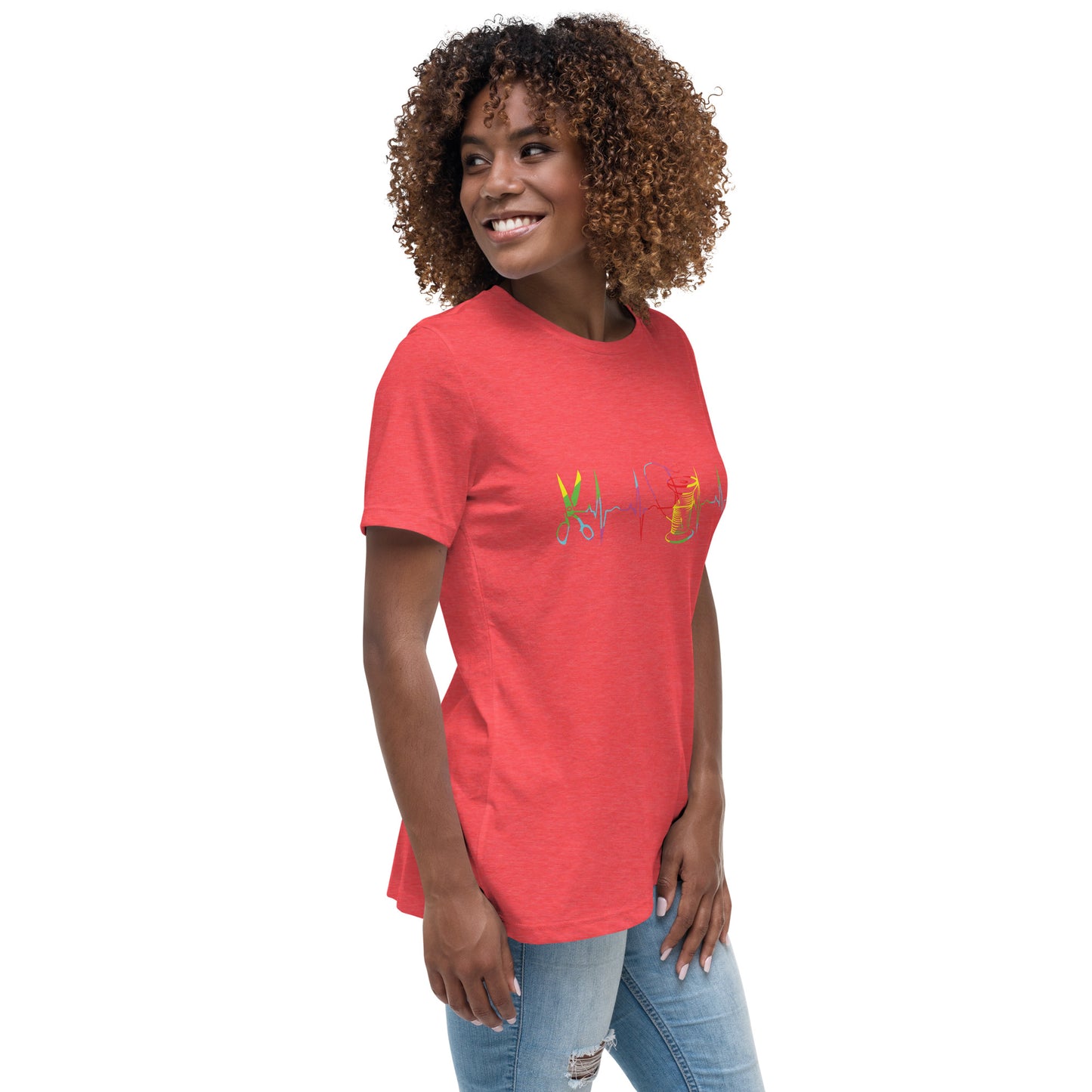 Heart Beat of Sewing - Women's Relaxed T-Shirt