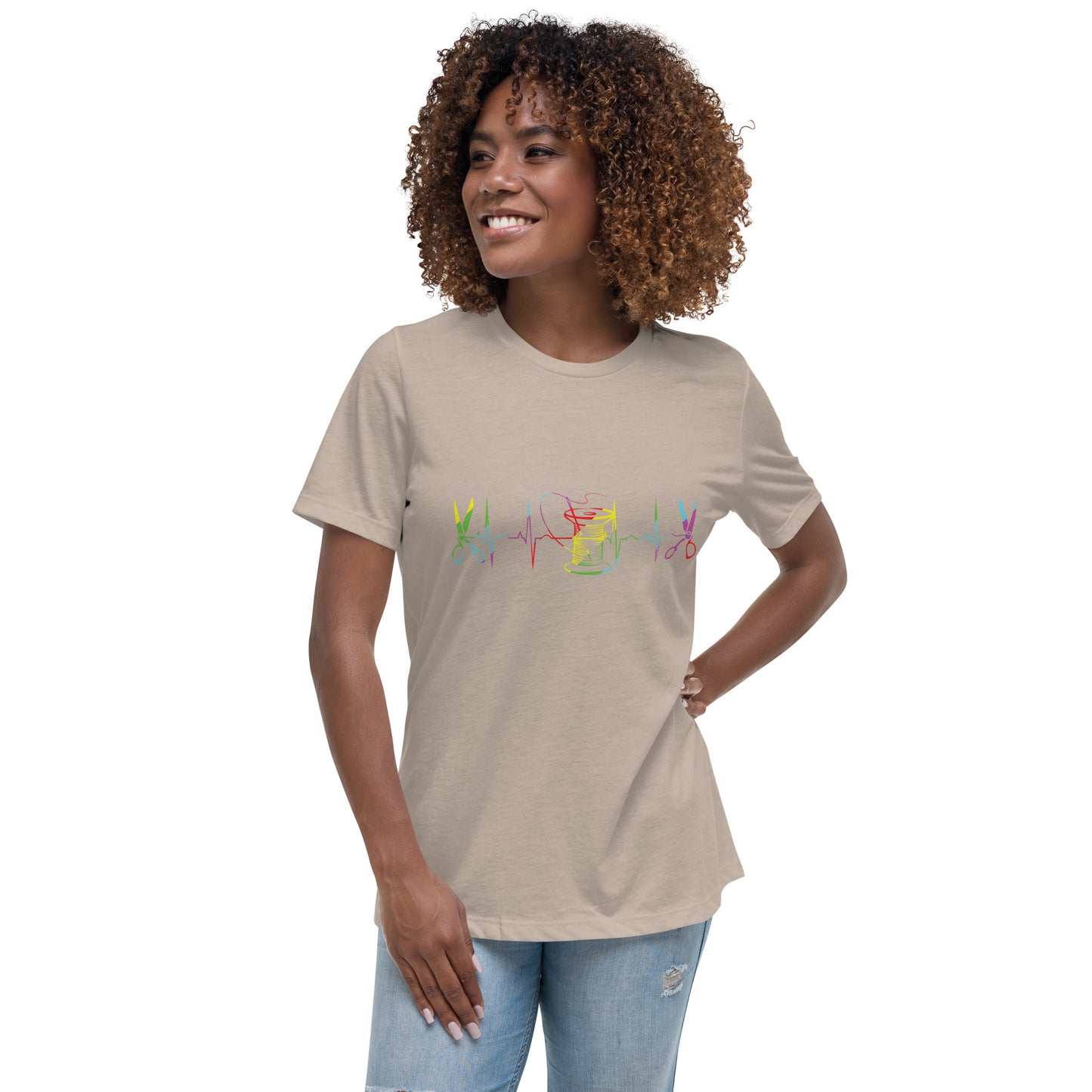 Heart Beat of Sewing - Women's Relaxed T-Shirt