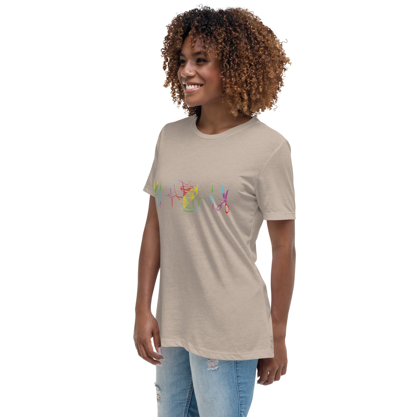 Heart Beat of Sewing - Women's Relaxed T-Shirt