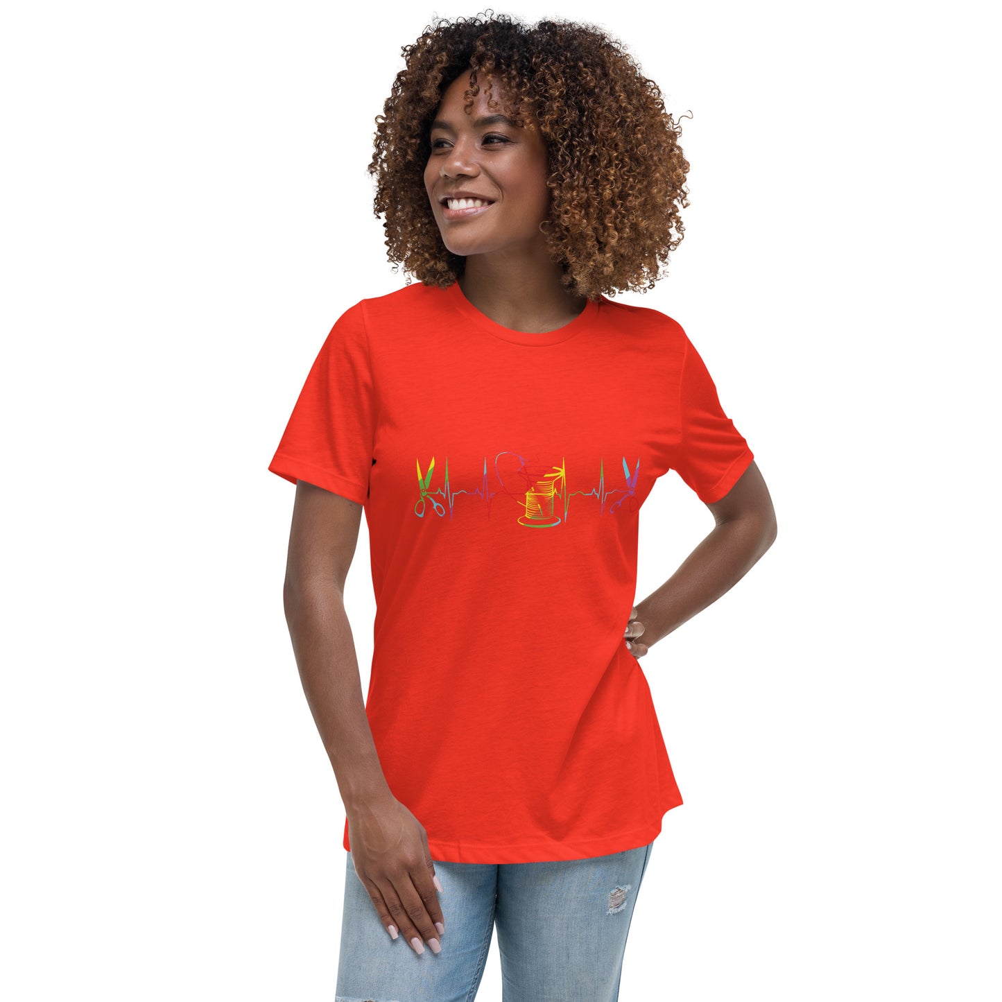 Heart Beat of Sewing - Women's Relaxed T-Shirt