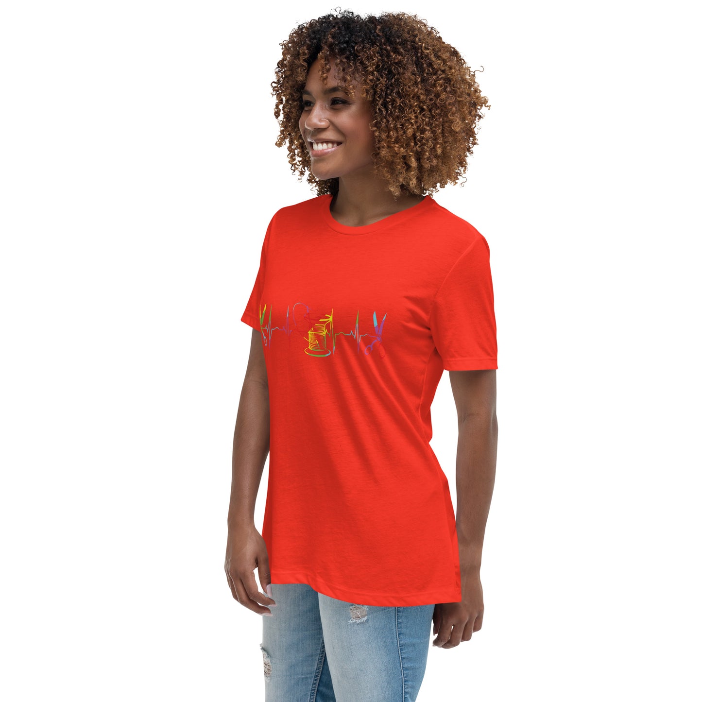 Heart Beat of Sewing - Women's Relaxed T-Shirt