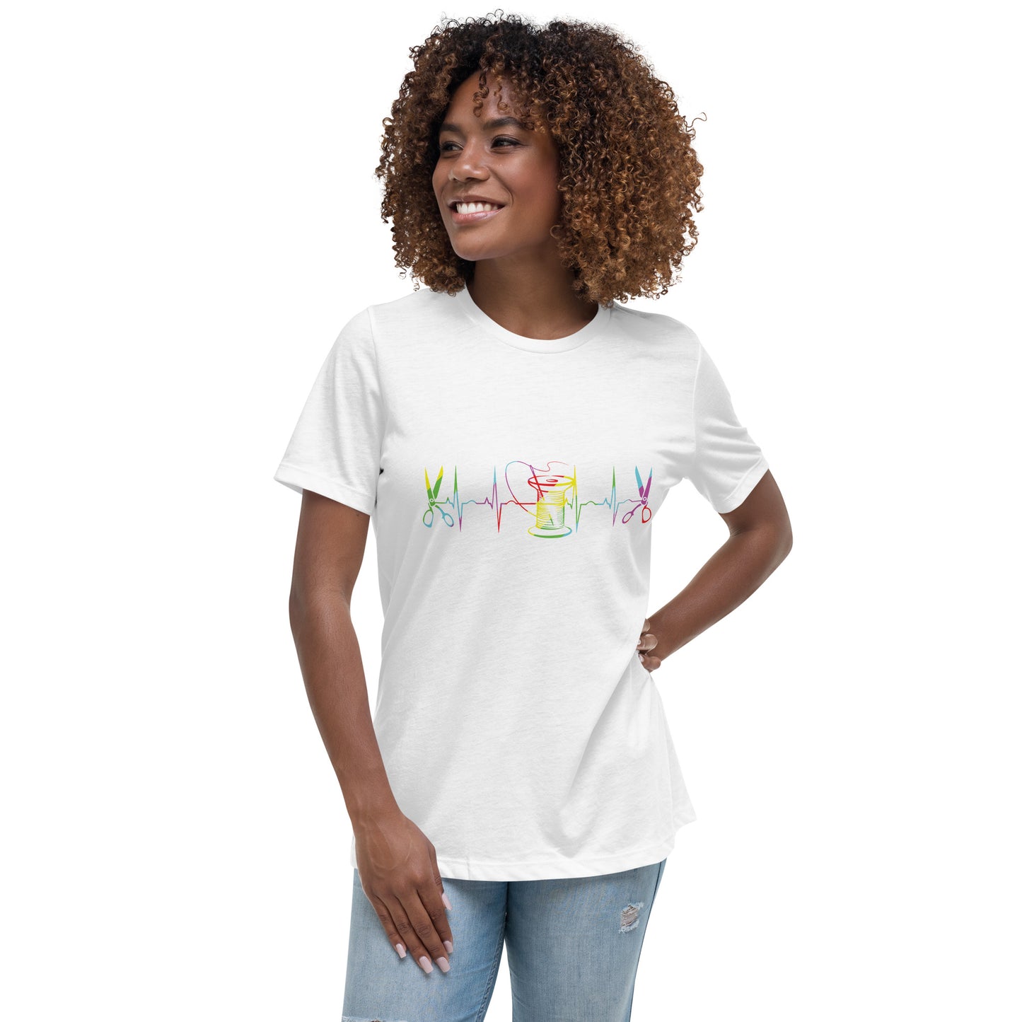 Heart Beat of Sewing - Women's Relaxed T-Shirt