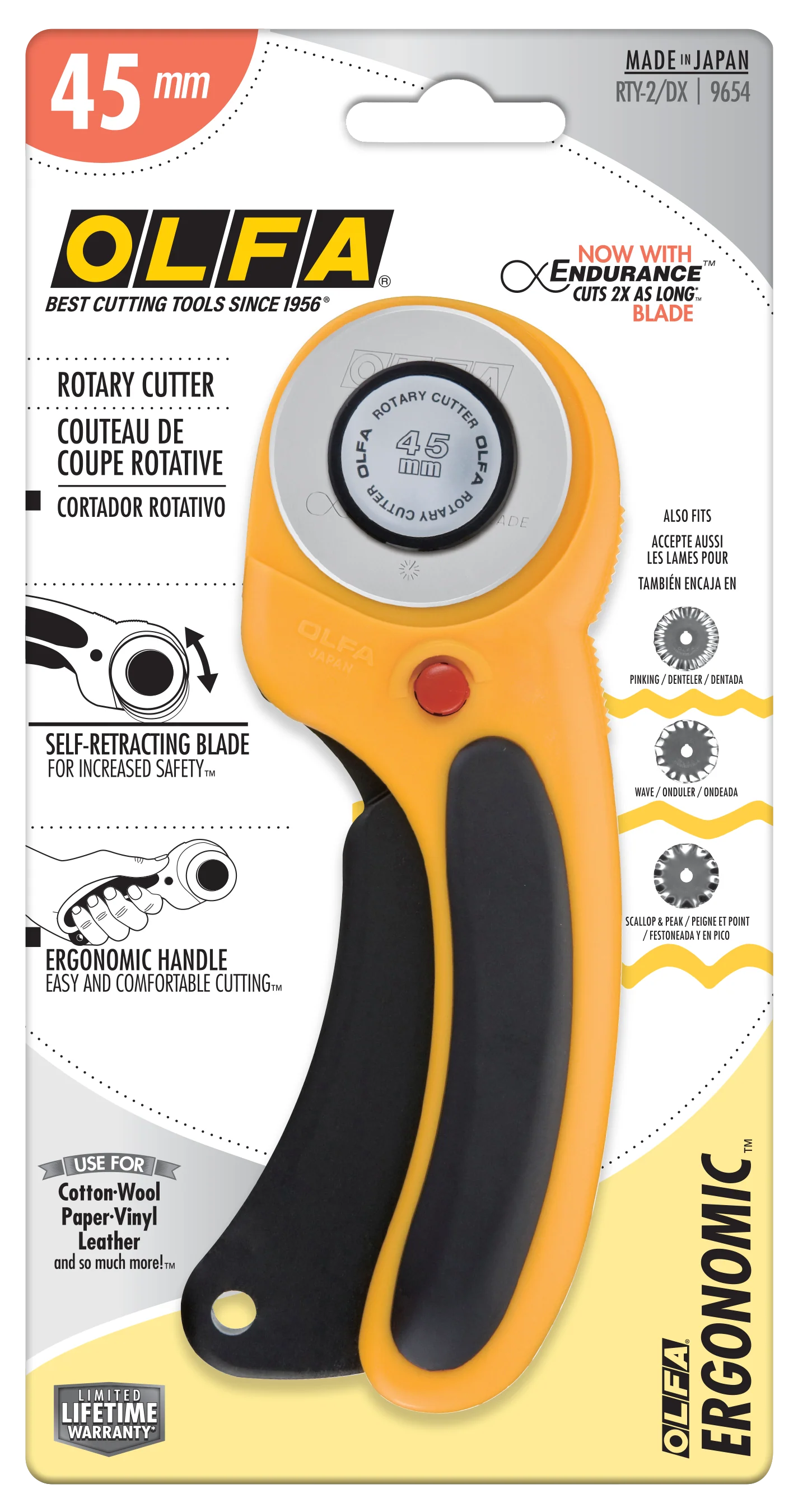 Olfa 45mm Ergonomic Rotary Cutter RTY-2/DX