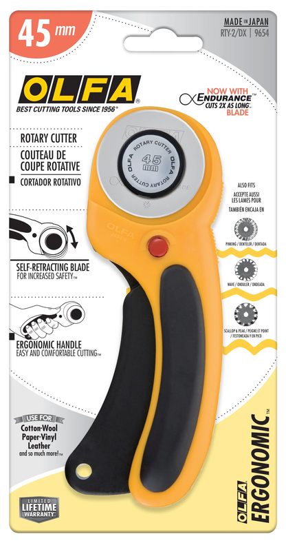 Olfa 45mm Ergonomic Rotary Cutter RTY-2/DX