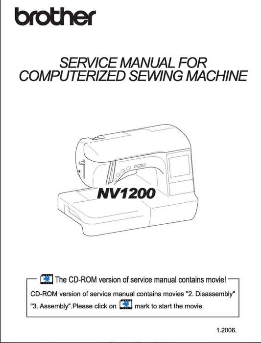 Brother Parts and Service Manuals - NV1200