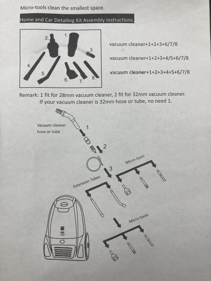8 piece Vacuum Cleaning Kit