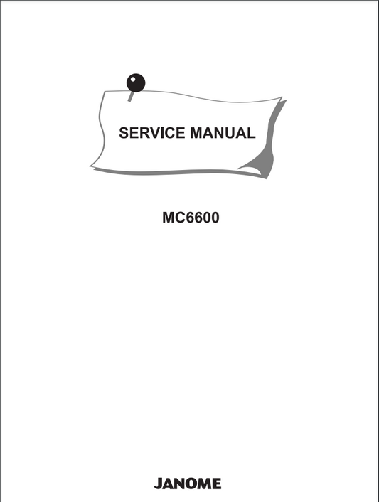 Janome Service Manuals - MC6600