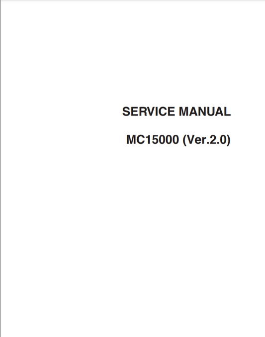 Janome Service Manual - MC15000