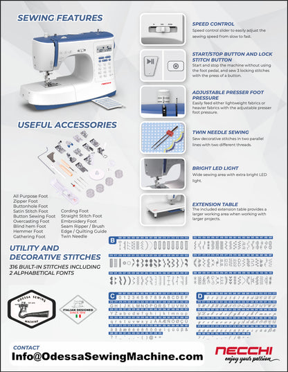 NC-103D COMPUTERIZED SEWING MACHINE