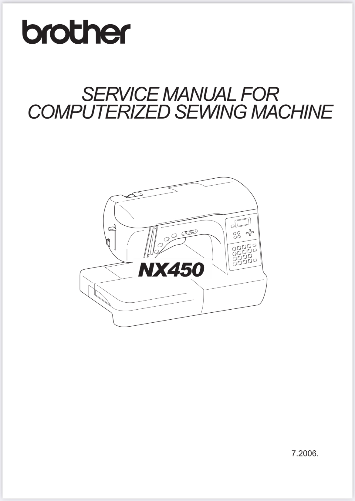 Brother Parts and Service Manuals - NX 450