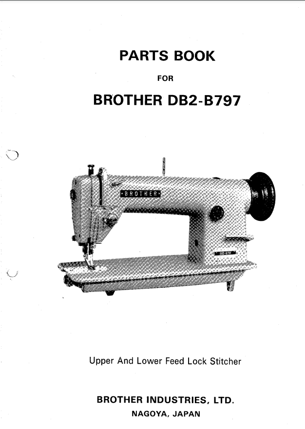 Brother Parts Manual - DB2-B797