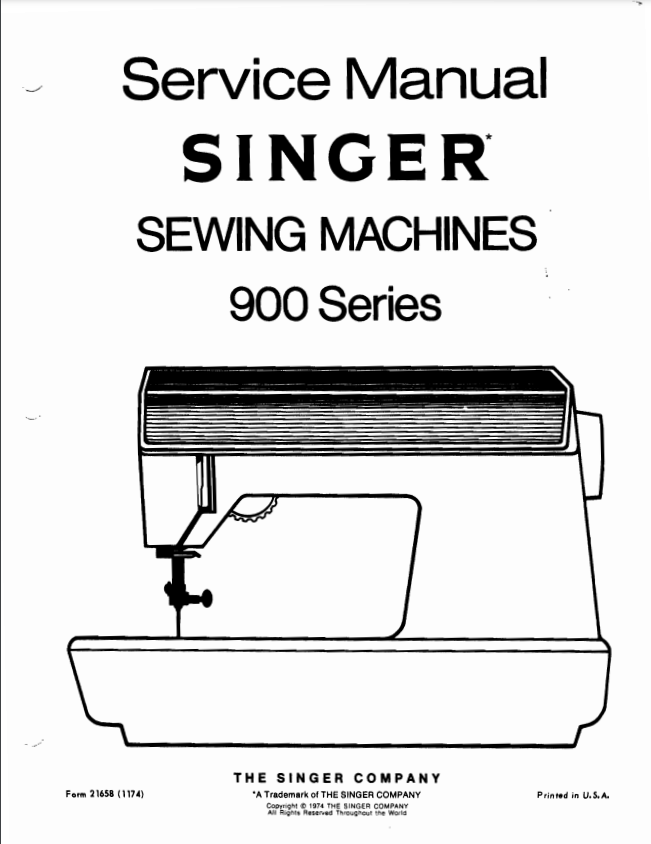 Singer Service Manual - 900 series – Sewing Machine Tips and Tricks